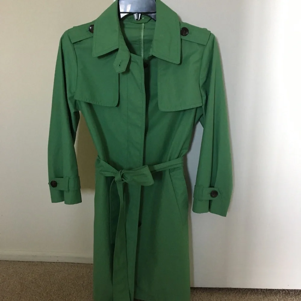 GAP Green Trench Coat - Picture 3 of 5